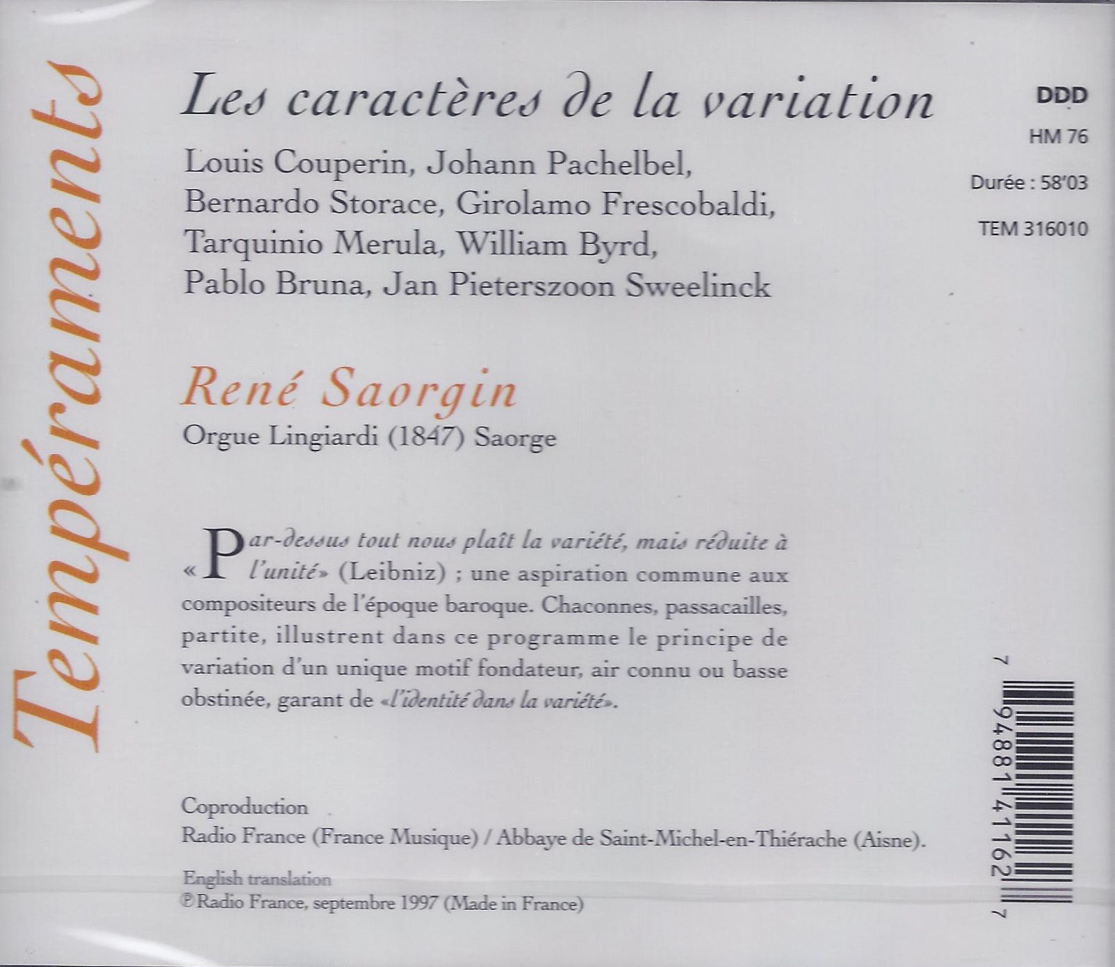 Rene Saorgin - Les Caracteres de la Variation - slide-1