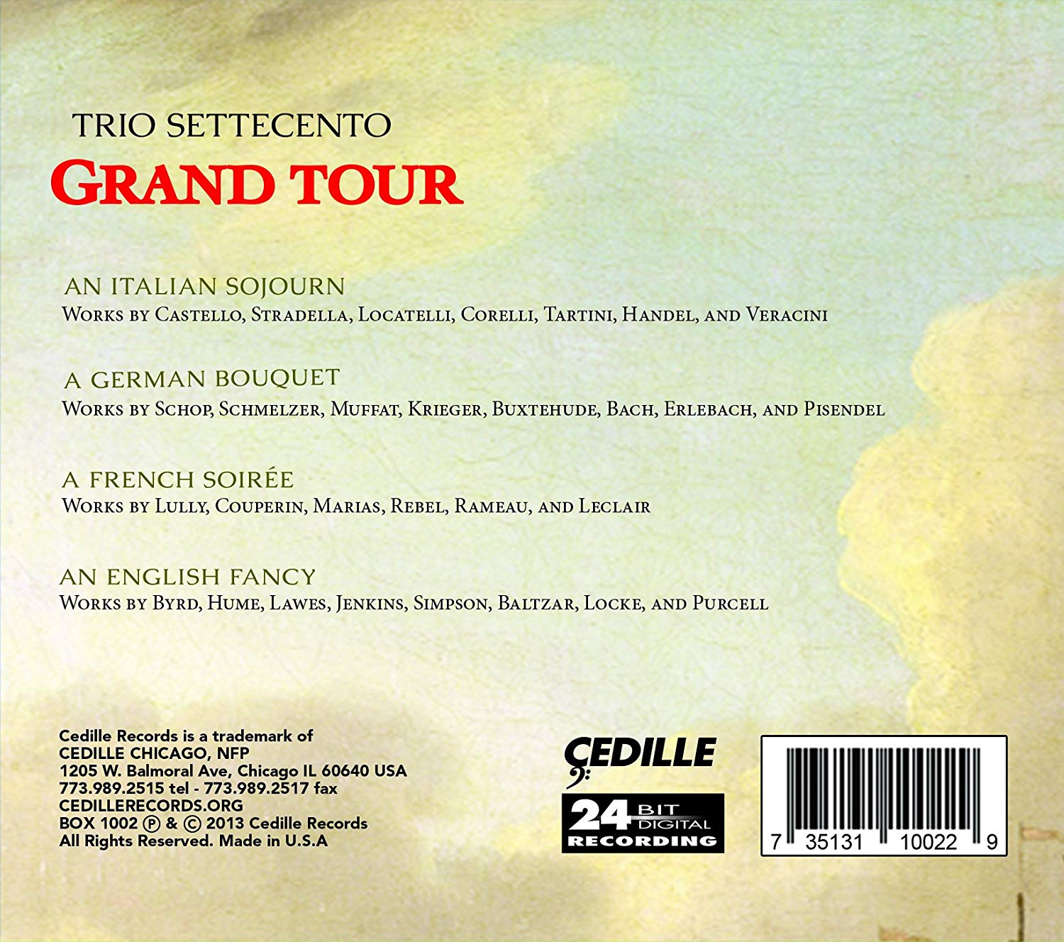 Grand Tour - Castello, Stradella, Marini, Locatelli, Corelli, Tartini, Handel, Veracini, Schmelzer, Muffat, Buxtehude, Bach, ... - slide-1