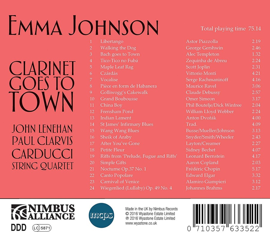 Clarinet goes to Town - Piazzolla; Gershwin; Joplin; Ravel; Chopin; ... - slide-1