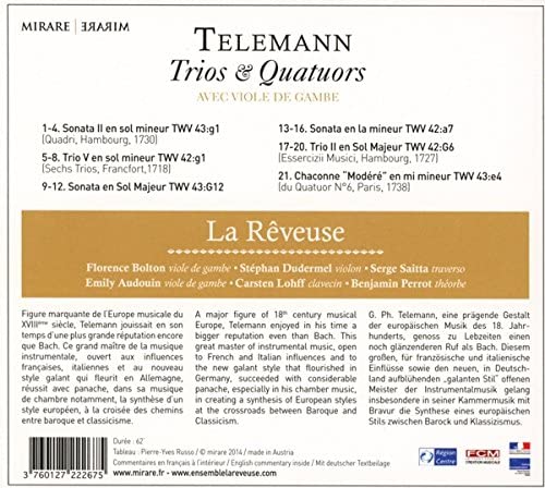 Telemann: Trios & Quatuors avec viole de gambe - slide-1