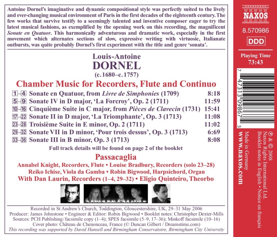 Dornel: La Triomphante - Chamber Music for Recorders, Flute and Continuo - slide-1