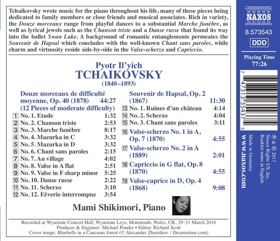 Tchaikovsky: Piano Music – 12 Morceaux, Souvenir de Hapsal, Valse-Scherzos, Capriccio, Valse-caprice - slide-1