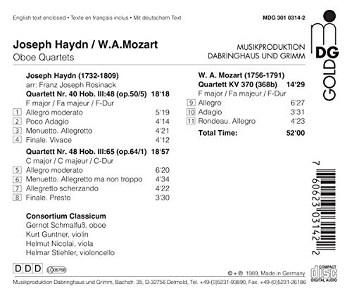 Haydn, Joseph & Mozart, W.A.: Oboe Quartets - slide-1