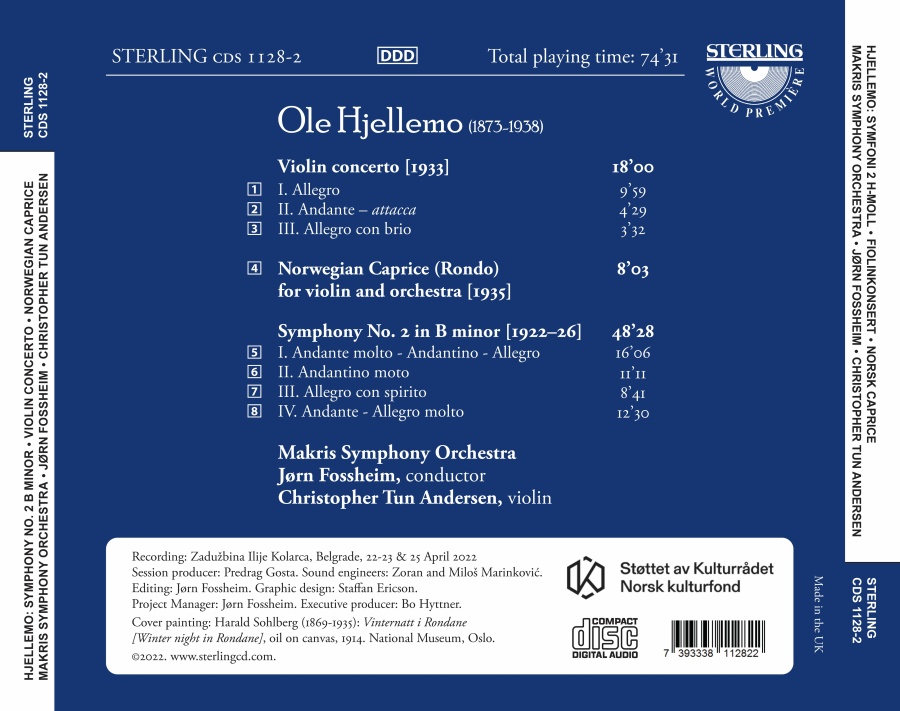 Hjellemo: Symphony No.2; Violin Concerto; Norwegian Caprice - slide-1