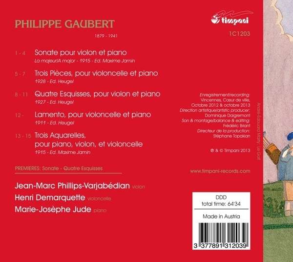 Gaubert: Violon, violoncelle & piano - slide-1