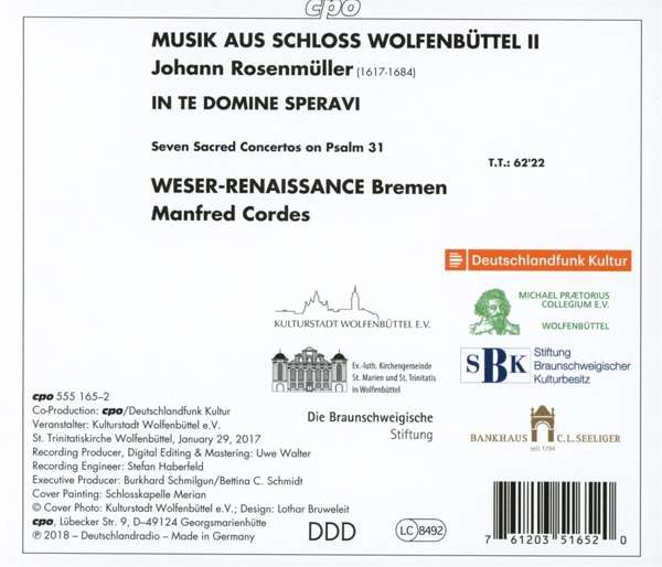 Rosenmüller: In te Domine speravi - Sacred Concertos on Psalm 31 - slide-1