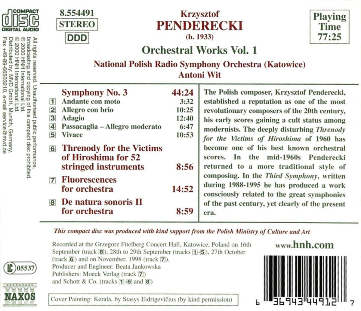 Penderecki: Orchestral Works Vol. 1 - slide-1