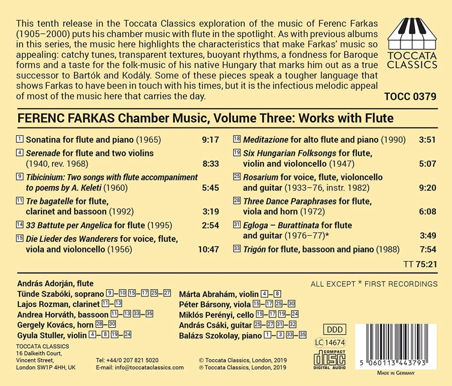 Farkas: Chamber Music Vol. 3 - Works with Flute - slide-1