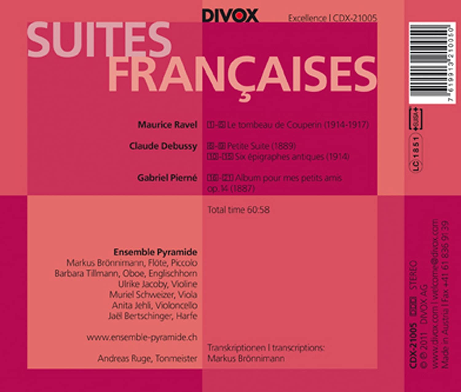 Pierné / Ravel / Debussy: Suites Francaises - slide-1