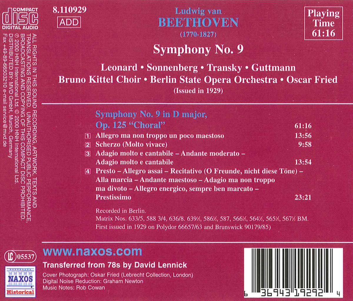 Beethoven: Symphonies Nos.9 - slide-1