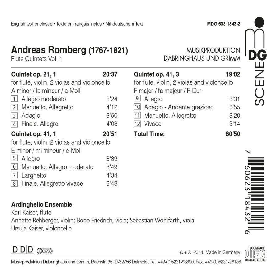 Romberg: Flute Quintets Vol. 1 - slide-1