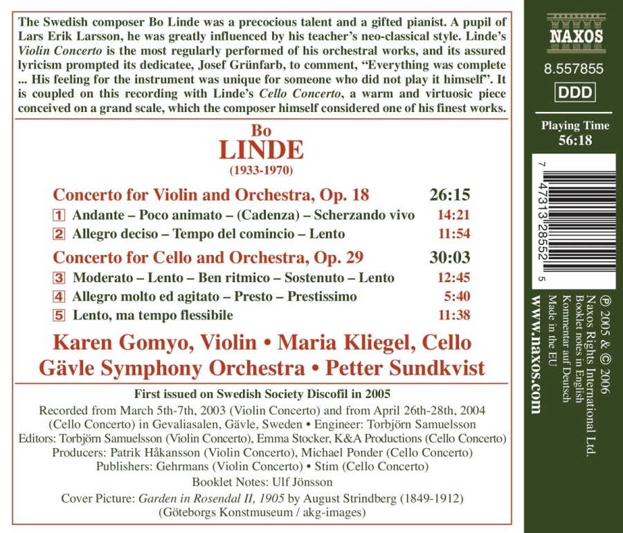 LINDE: Violin Concerto, Cello Concerto - slide-1
