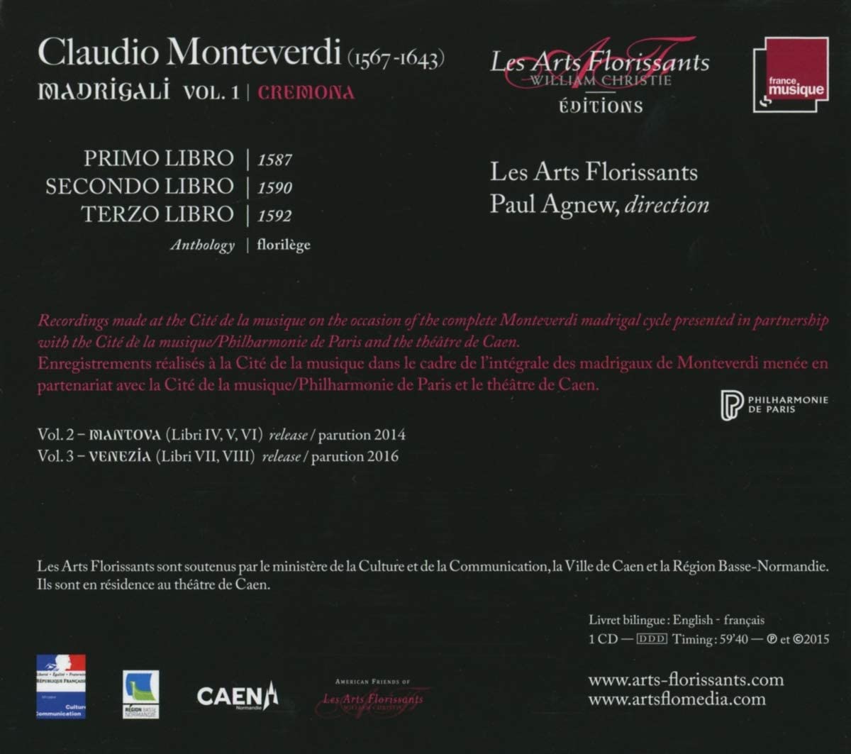 Monteverdi: Madrigali Vol. 1, Cremona, Libri 1, 2 & 3 - slide-1