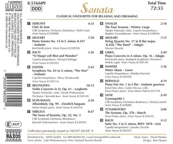 SONATA - Classical Favourites for Relaxing and Dreaming - slide-1