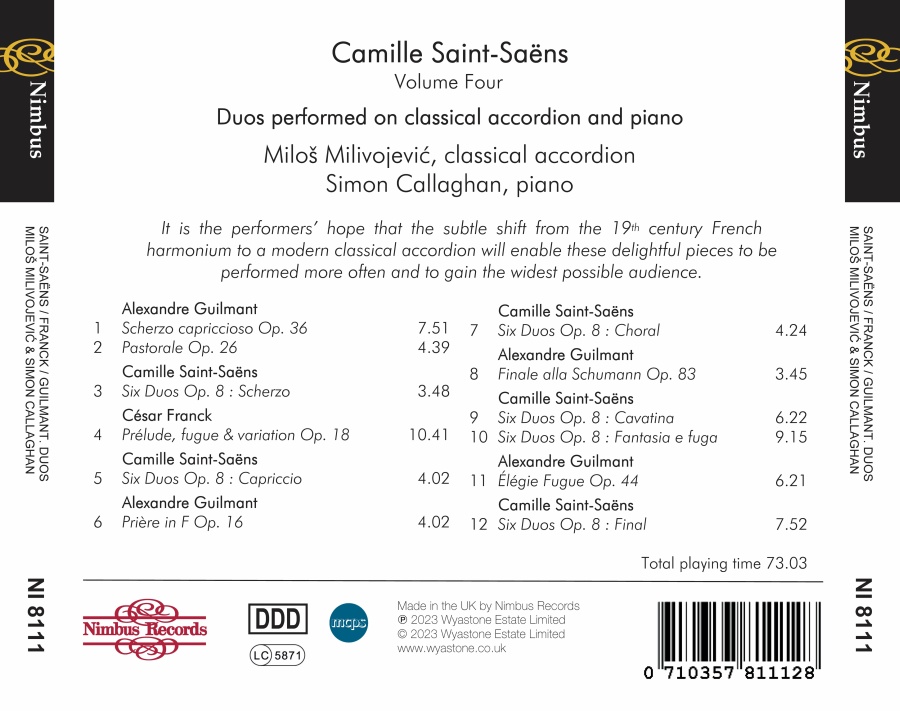 Saint-Saëns Volume 4: Duos for Harmonium and Piano - slide-1
