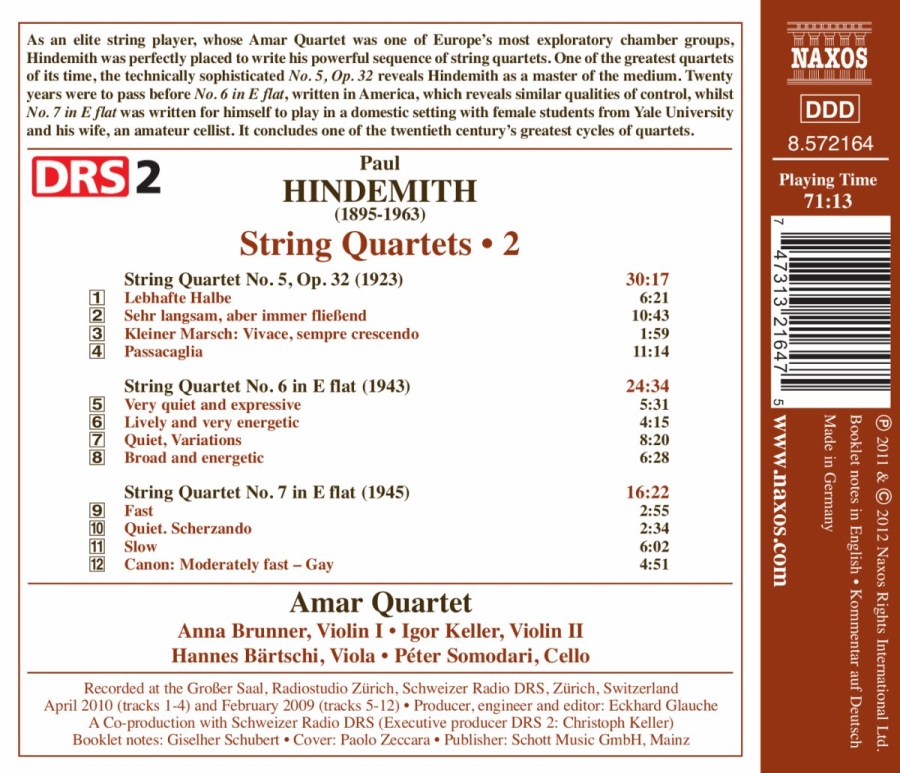 Hindemith: String Quartets Vol. 2 - slide-1