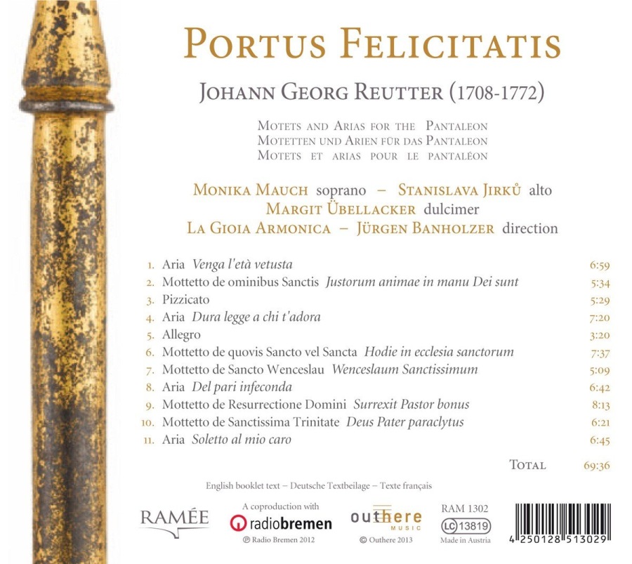 Reutter: Portus Felicitatis - Motets & Arias - slide-1