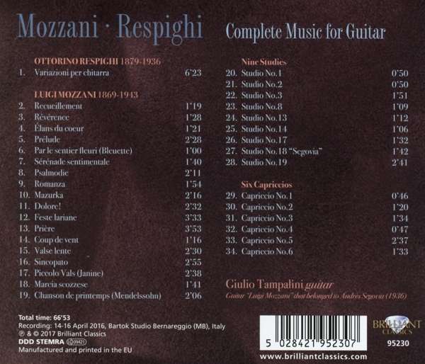 Mozzani / Respighi: Complete Music for Guitar - slide-1