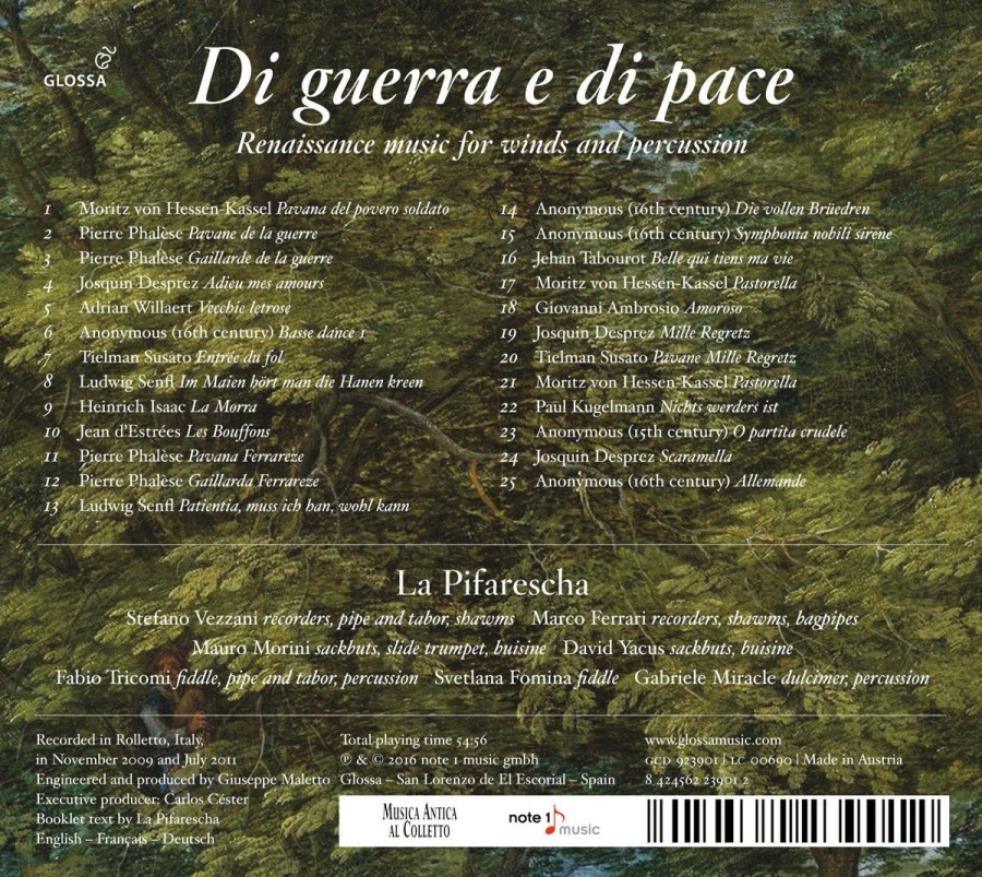 Di guerra e di pace, Renaissance music for winds and percussion - slide-1