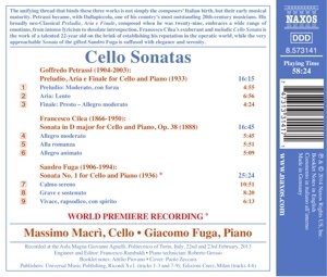 Petrassi, Cilea, Fuga: Cello Sonatas - slide-1