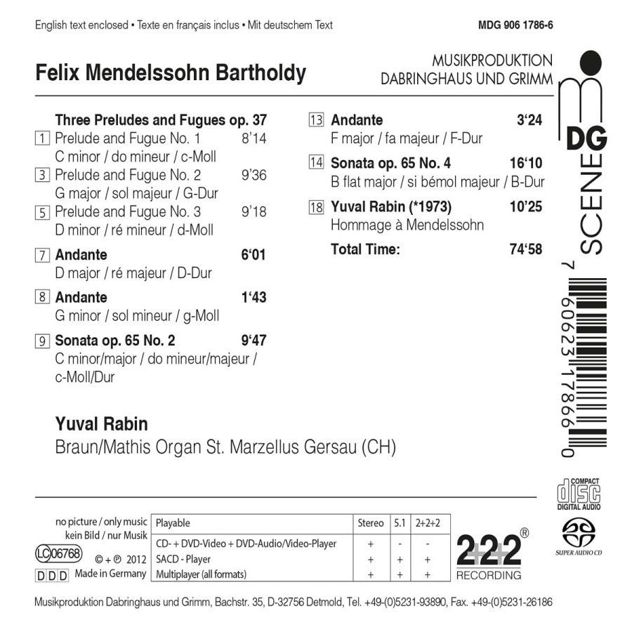 Mendelssohn: Organ Works - slide-1