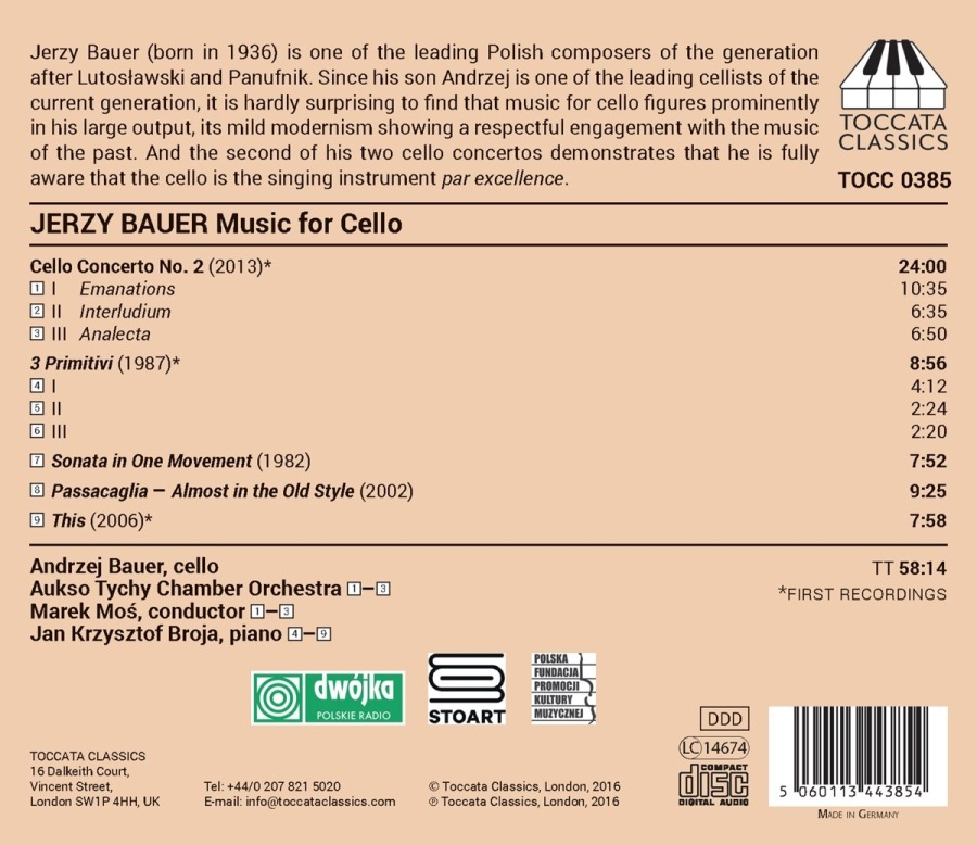 Bauer: Music for Cello - slide-1