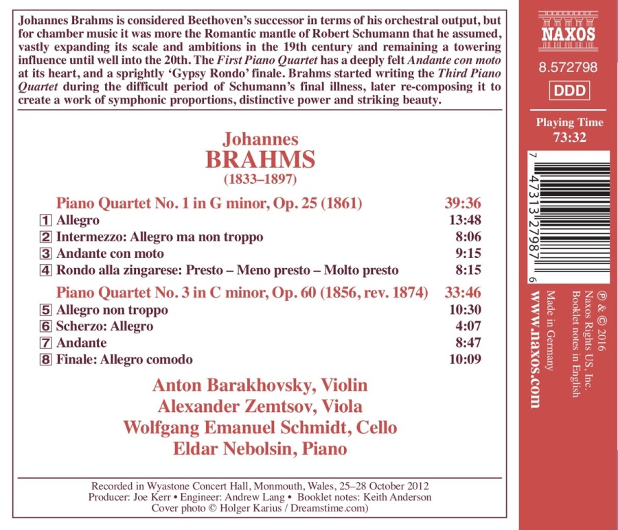 Brahms: Piano Quartets Nos. 1 and 3 - slide-1