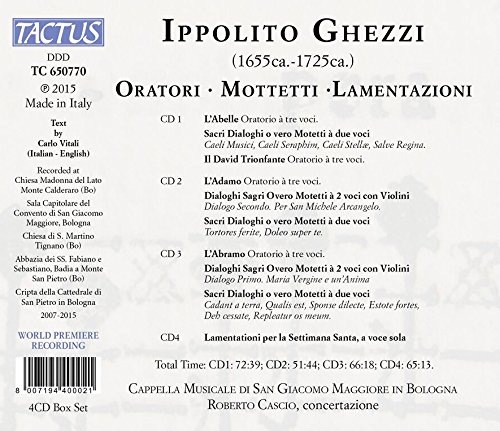 Ghezzi: Oratori Mottetti Lamentazioni - slide-1