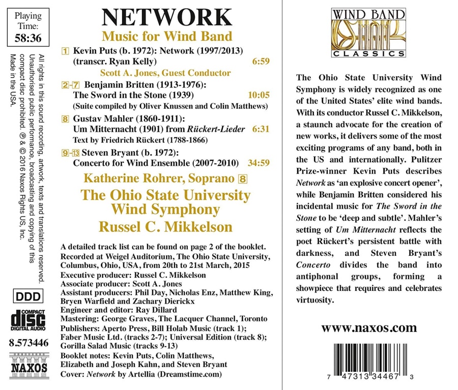 Network: Music for Wind Band – Puts, Britten, Mahler, Bryant - slide-1