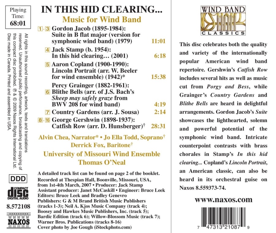 STAMP: In this hid clearing… / COPLAND: Lincoln Portrait / GERSHWIN: Catfish Row - slide-1