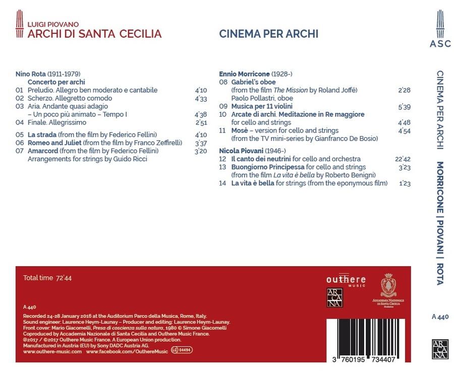 Morricone/Piovani/Rota: Cinema per archi - slide-1