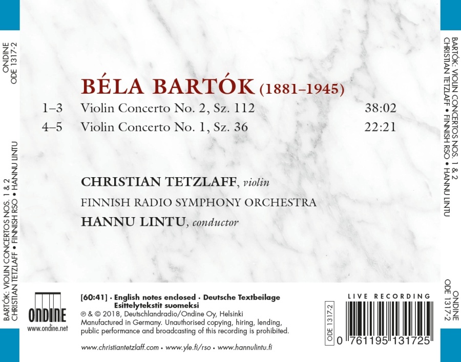 Bartok: Violin Concertos Nos. 1 & 2 - slide-1