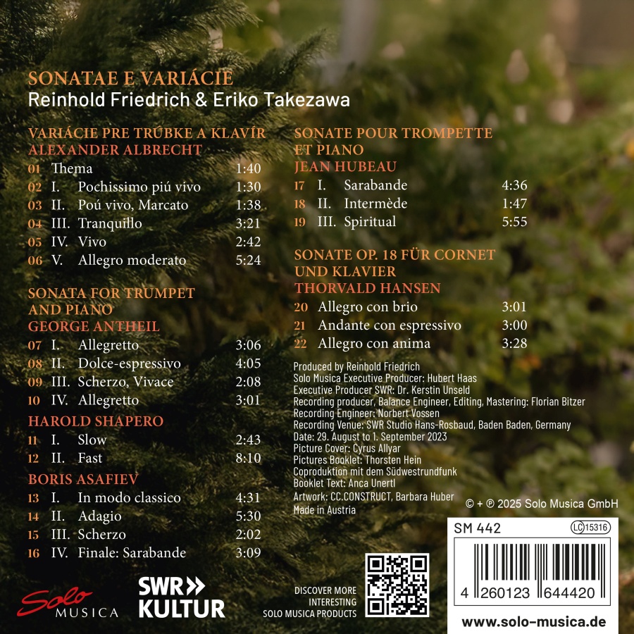 Sonatae e Variacie - Music for Trumpet and Piano - slide-1