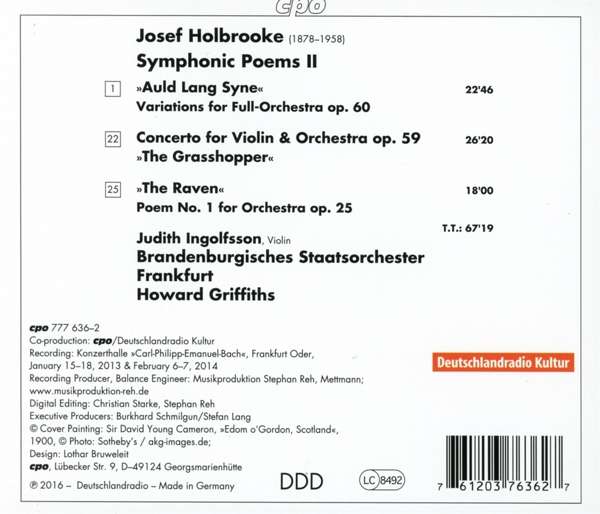 Holbrooke: Violin Concerto "The Grasshopper"; The Raven; Auld Lang Syne - slide-1