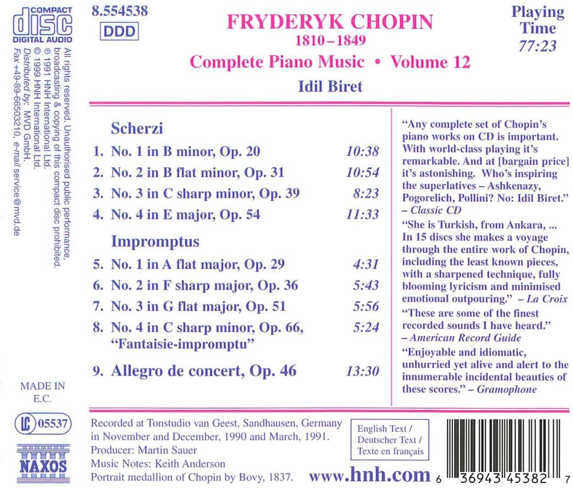 CHOPIN: Piano Music - Scherzi And Impromptus - slide-1