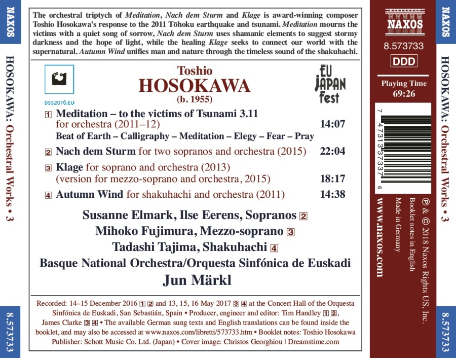 Hosokawa: Orchestral Works Vol. 3 - slide-1