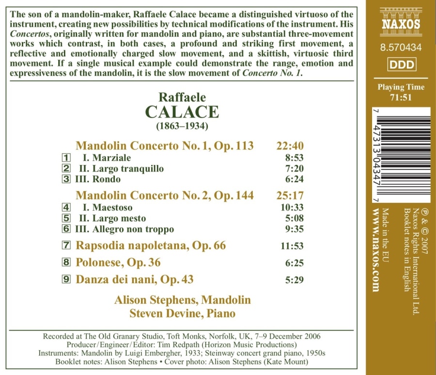 Calace: Mandolin Concertos - slide-1