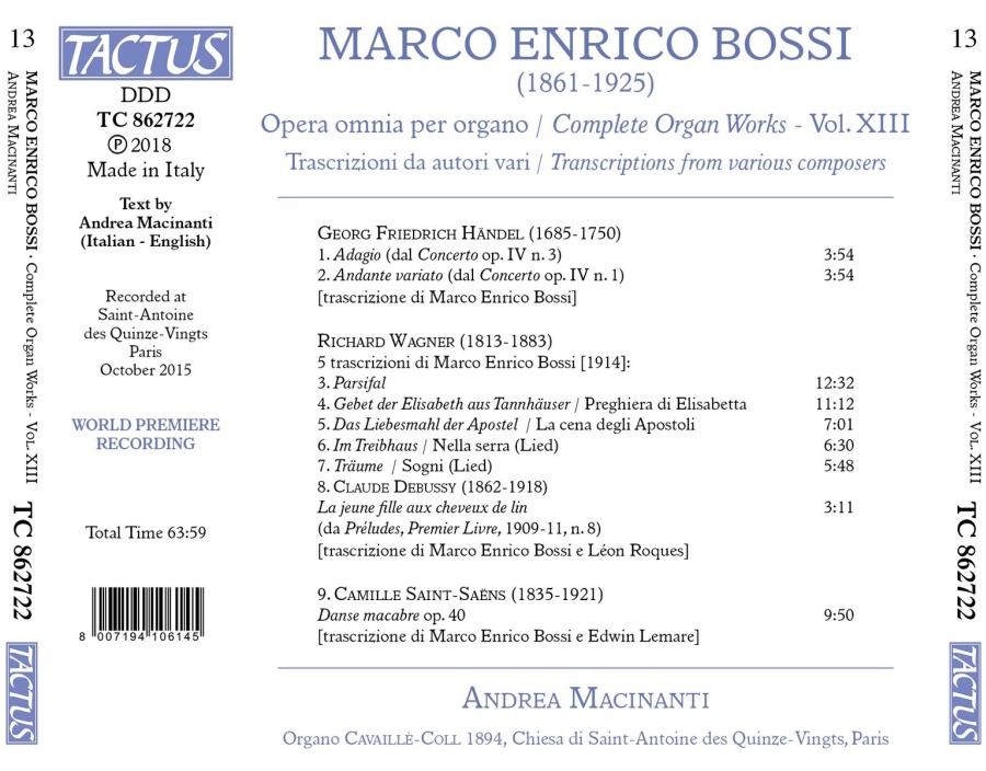Bossi: Complete Organ Works Vol. 13 - slide-1