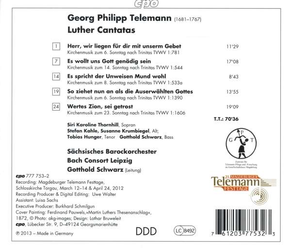 Telemann: Luther Cantatas - slide-1