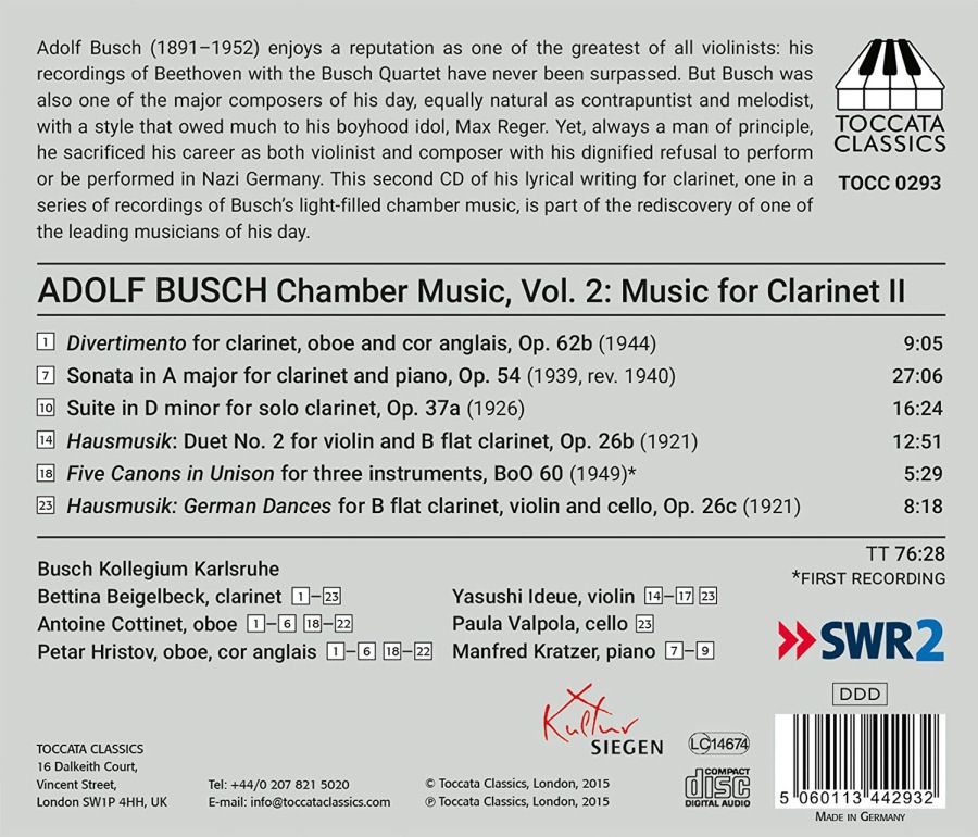Busch: Chamber Music Vol. 2 - Music for Clarinet II - slide-1