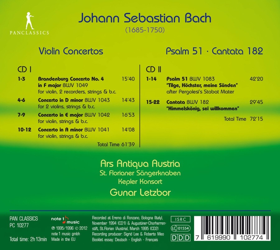 Bach: Violin Concertos, Psalm 51 BWV 1083 (after Pergolesi Stabat Mater) - slide-1