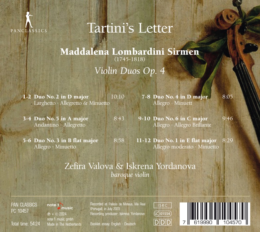 Tartini's Letter - Violin Duos op. 4 - slide-1