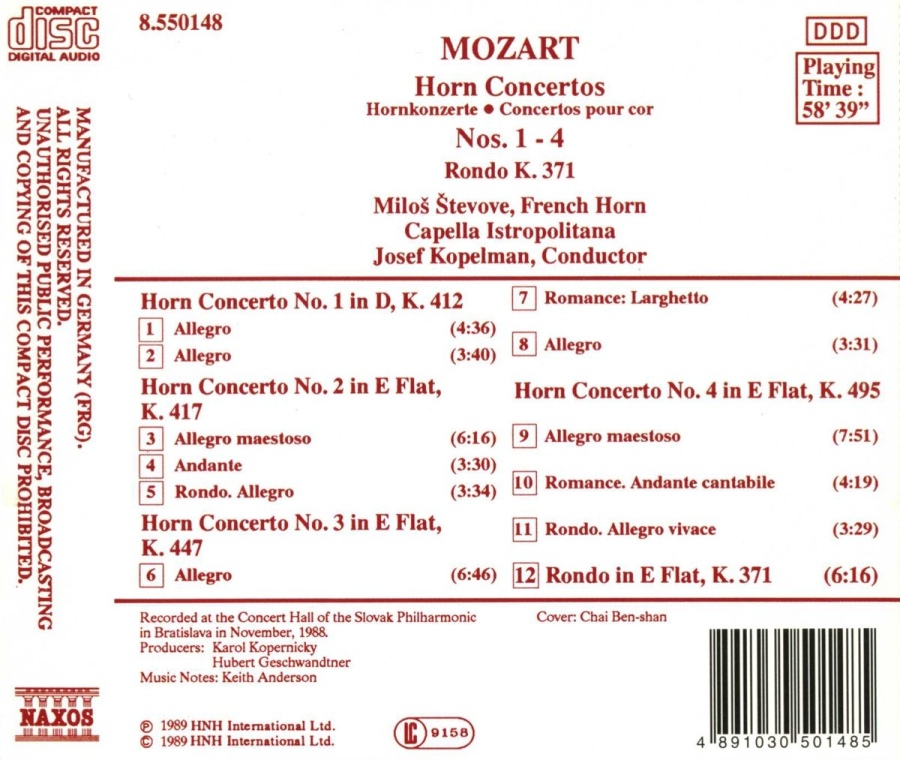 Mozart: Horn Concertos 1-4 - slide-1