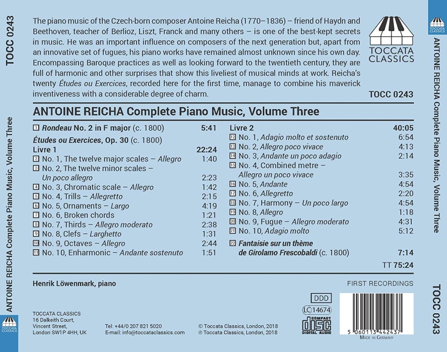 Reicha: Piano Music Vol. 3 - slide-1