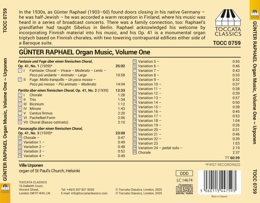 Raphael: Organ Music Vol. 1 - slide-1