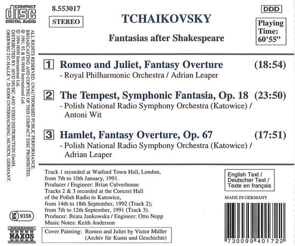 TCHAIKOVSKY: Fantasias - slide-1