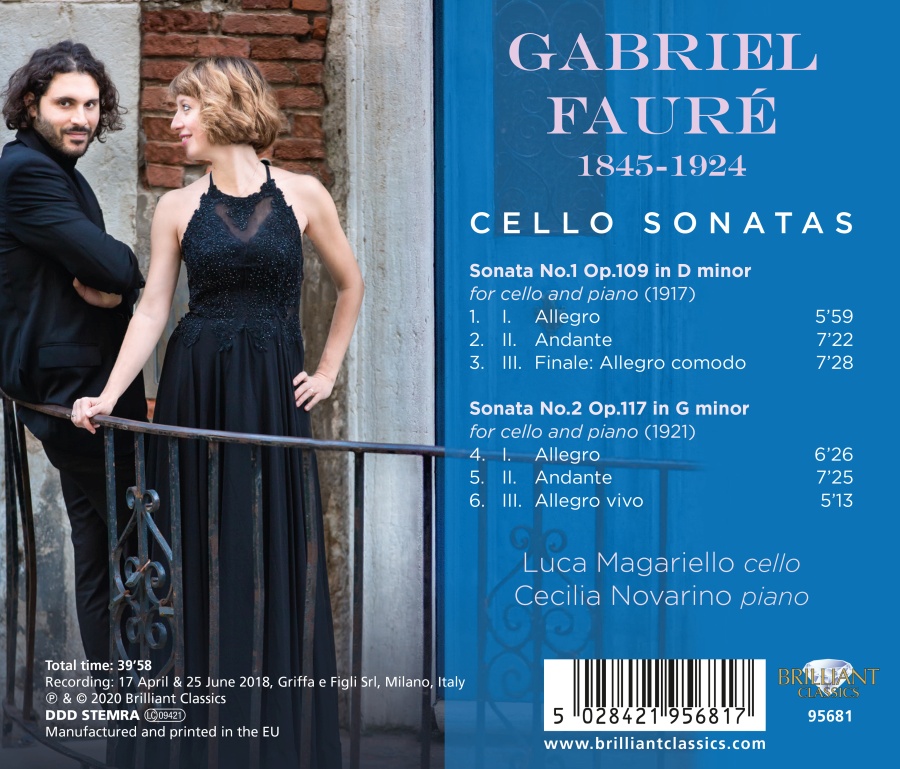 Fauré: Cello Sonatas - slide-1
