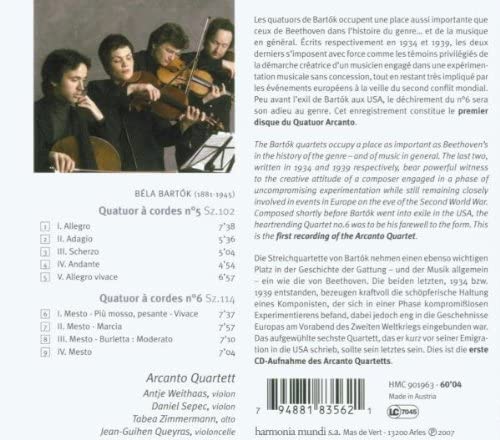Bartok: String Quartets Nos. 5 & 6  - slide-1