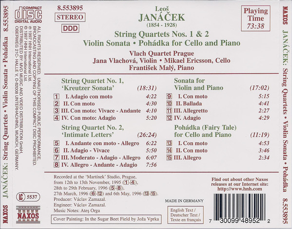 JANACEK: String Quartets - slide-1