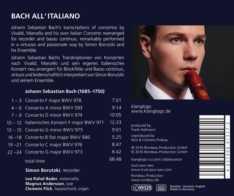 Bach all‘ italiano - aranżacje koncertów włoskich na flet prosty i b.c. - slide-1